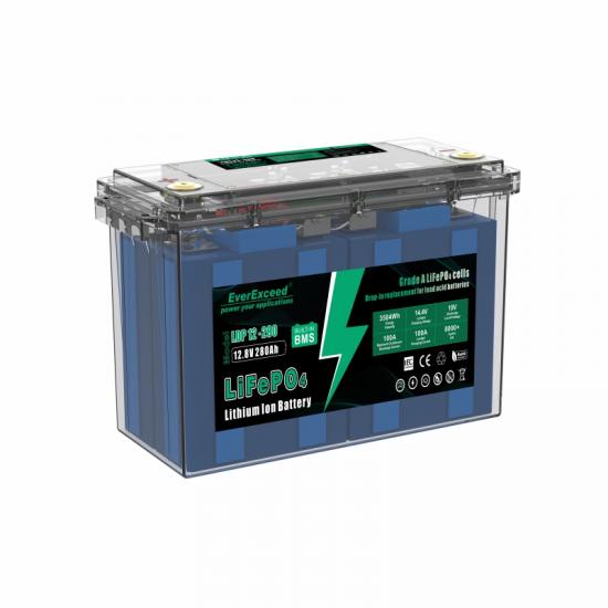 12.8V 280Ah鋰電池，帶透明外殼 - 永新能